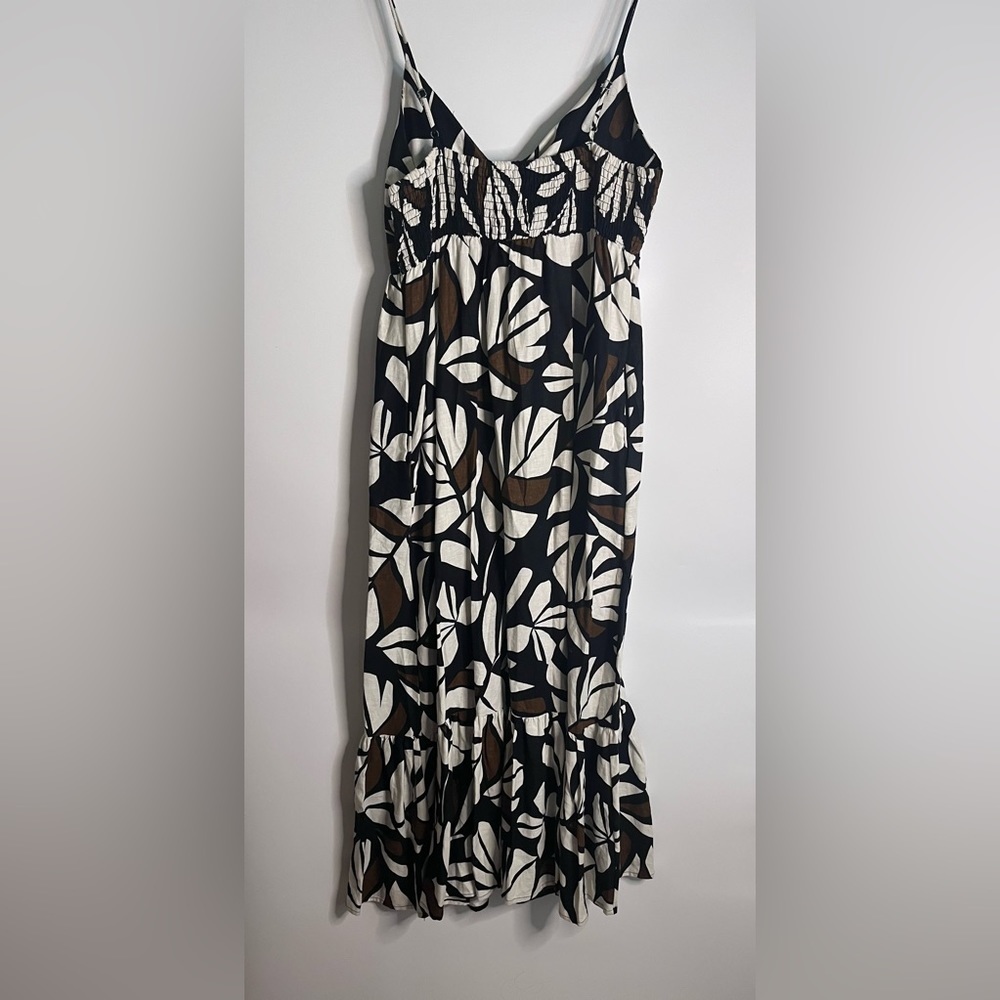 Tabitha Brown for Target Botanical Print Sleeveless Tie-Front Midi Dress-Medium - Picture 3 of 4